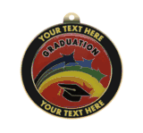 Graduation Insert Medal with Personalized Rim