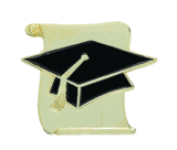 Graduation Scroll / Cap Enameled Pin