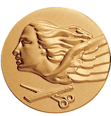 Hair Styling Litho Medal Insert