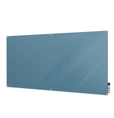 Harmony Magnetic Glass Board with Square Corners, 4'H x 5'W, Denim