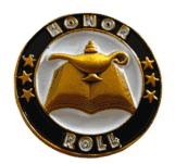 Honor Roll Gold Enamel Lapel Pin