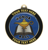 Honor Roll Insert Medal with Personalized Rim