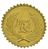 Honor Roll (Round) Certificate Seals