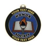 Honor Society Insert Medal with Personalized Rim