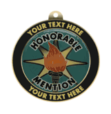 Honorable Mention Insert Medal with Personalized Rim