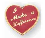 I Make Difference Heart Pin