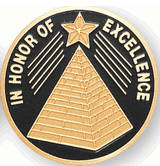 In Honor Of Excellence Medal Insert (Etched)