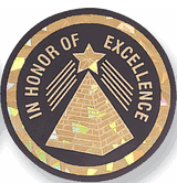 In Honor Of Excellence Mylar Decal Medal Insert