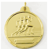 IR Series Track Runners w/Scroll, Female Design - 1 1/2" Medals