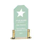 Jade Acrylic with Brass Base and Star