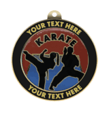 Karate Insert Medal with Personalized Rim