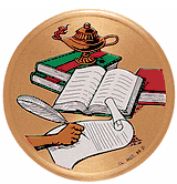 Lamp Of Learning (497646) Litho Medal Insert