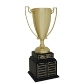 Large Perpetual Trophy with Cup and 12 Nameplates