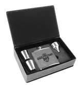 Leatherette Flask Gift Box Set