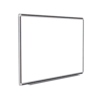 Magnetic Porcelain Whiteboard with DecoAurora Aluminum Frame, 3'H x 4'W, Black