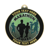 Marathon Insert Medal with Personalized Rim