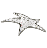 Modern Silver Sparkle Star Award Pins (BR Series)