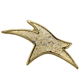 Modern Star Pins with Sparkle Finish