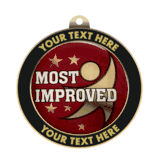 Most Improved Insert Medal with Personalized Rim