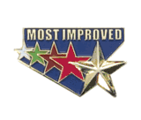 Most Improved Pin with Stars (BR Series)