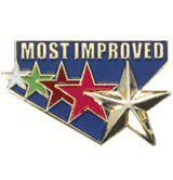 Most Improved Pin with Stars (BR Series)