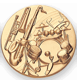 Music Jazz Litho Medal Insert