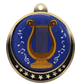 Music Lyre Insert Medal