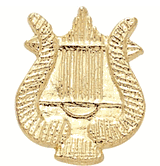 Music Lyre Lapel Pin