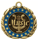 Music Medals with Personalized School, Team or Event Name