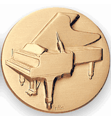 Music Piano Litho Medal Insert