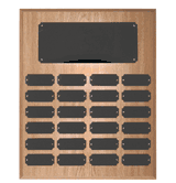 Oak Perpetual Nameplate Plaque (24 Plates)