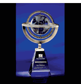 Omni Globe Silver-Plated Award