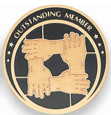 Outstanding Member Medal Insert (Etched, 518159)