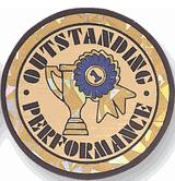 Outstanding Performance Mylar Decal Medal Insert