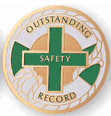 Outstanding Safety Record Medal Insert (Etched)