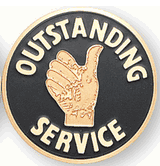 Outstanding Service Medal Insert (Etched)