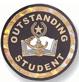 Outstanding Student Mylar Decal Medal Insert