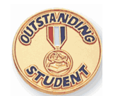 Outstanding Student Pin - 3/4" (BR Series)