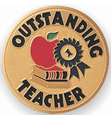 Outstanding Teacher Medal Insert (Etched)