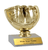 Participation Trophies with Marble Platform - Baseball Glove