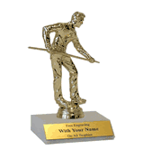 Participation Trophies with Marble Platform - Billiards