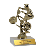 Participation Trophies with Marble Platform - BMX