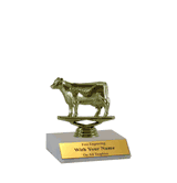 Participation Trophies with Marble Platform - Cow Figure