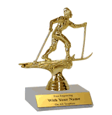 Participation Trophies with Marble Platform - Cross Country Skiing