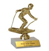 Participation Trophies with Marble Platform - Downhill Skiing