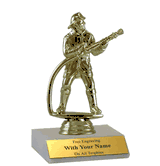 Participation Trophies with Marble Platform - Fireman