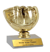 Participation Trophies with Marble Platform - Softball Glove