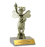 Participation Trophies with Marble Platform - Spelling Bee