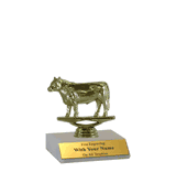 Participation Trophies with Marble Platform - Steer Figure