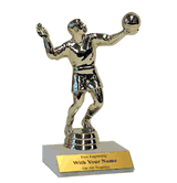 Participation Trophies with Marble Platform - Volleyball Player